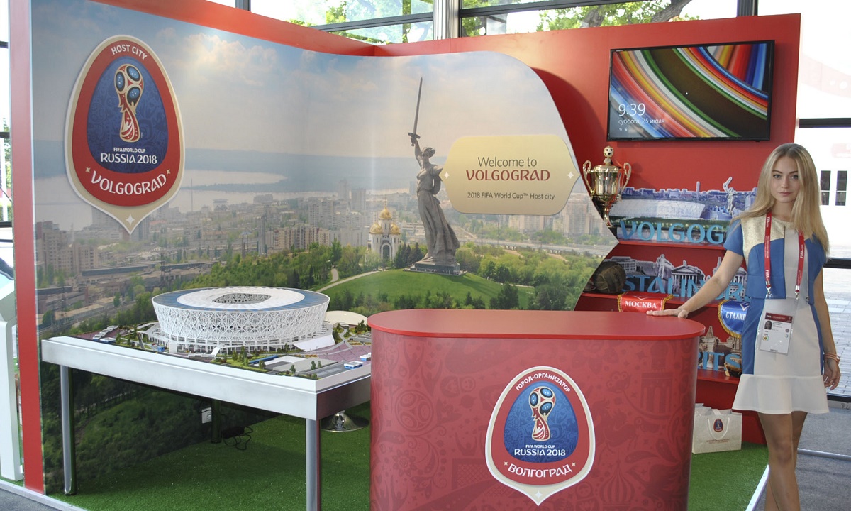 Волгоградский ТРЦ заставили убрать символику FIFA в фотозоне