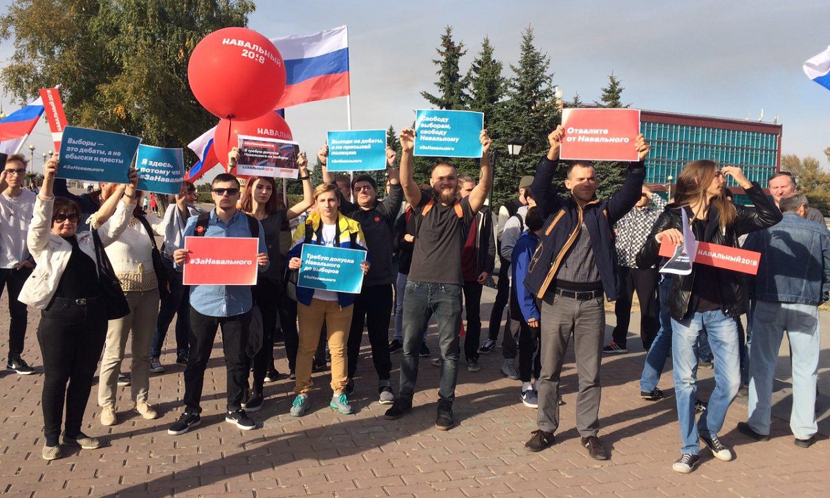 Сторонники Навального мирно прошлись по Ставрополю