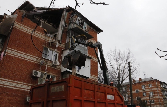 В Краснодаре восстановят подъезд в доме, пострадавшем от взрыва газа