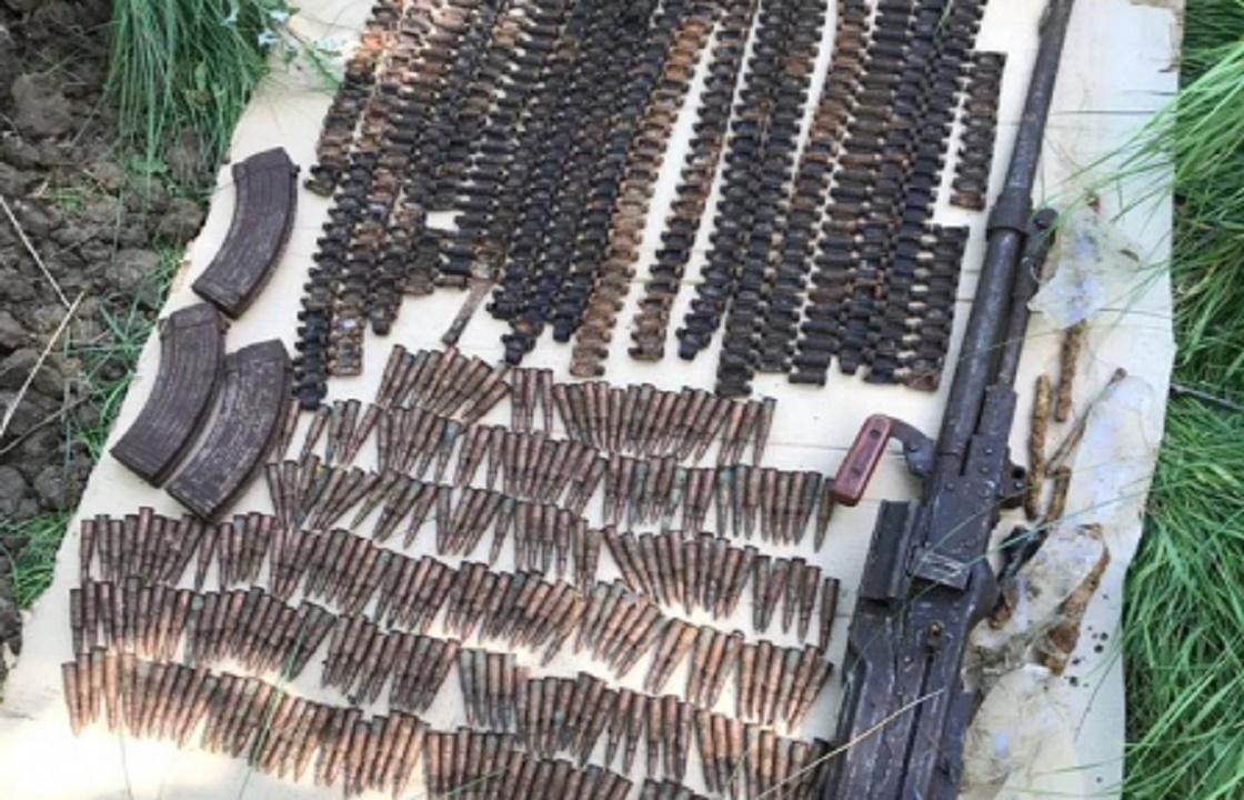 Пулемет и боеприпасы изъяты из старого схрона в Дагестанских огнях