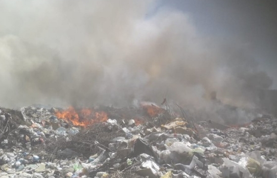 Крупный пожар на незаконной свалке произошел в Ингушетии
