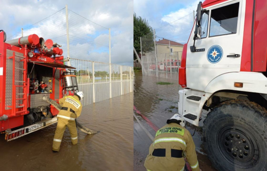 Пожарные и спасатели продолжают расчистку Темрюкского района после сильных ливней