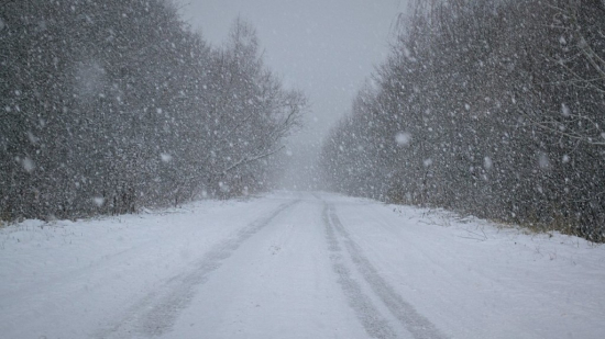 Снегопад сковал движение на дорогах близи Ставрополя