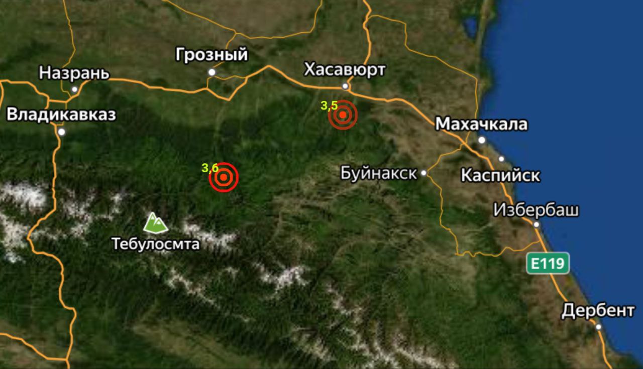 О землетрясении магнитудой 3,6 в Чечне сообщил Европейско-Средиземноморский сейсмологический центр