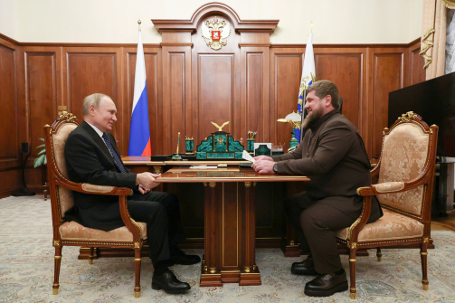 Путин проводит встречу с главой Чечни Рамзаном Кадыровым в Кремле