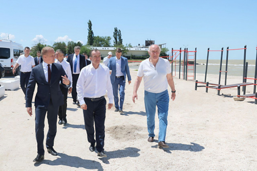 Курортный потенциал Ейской Косы: Кондратьев поручил продолжить благоустройство прибрежной зоны