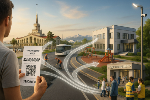 Туристический налог принес Сочи 474 миллиона рублей в 2025 году