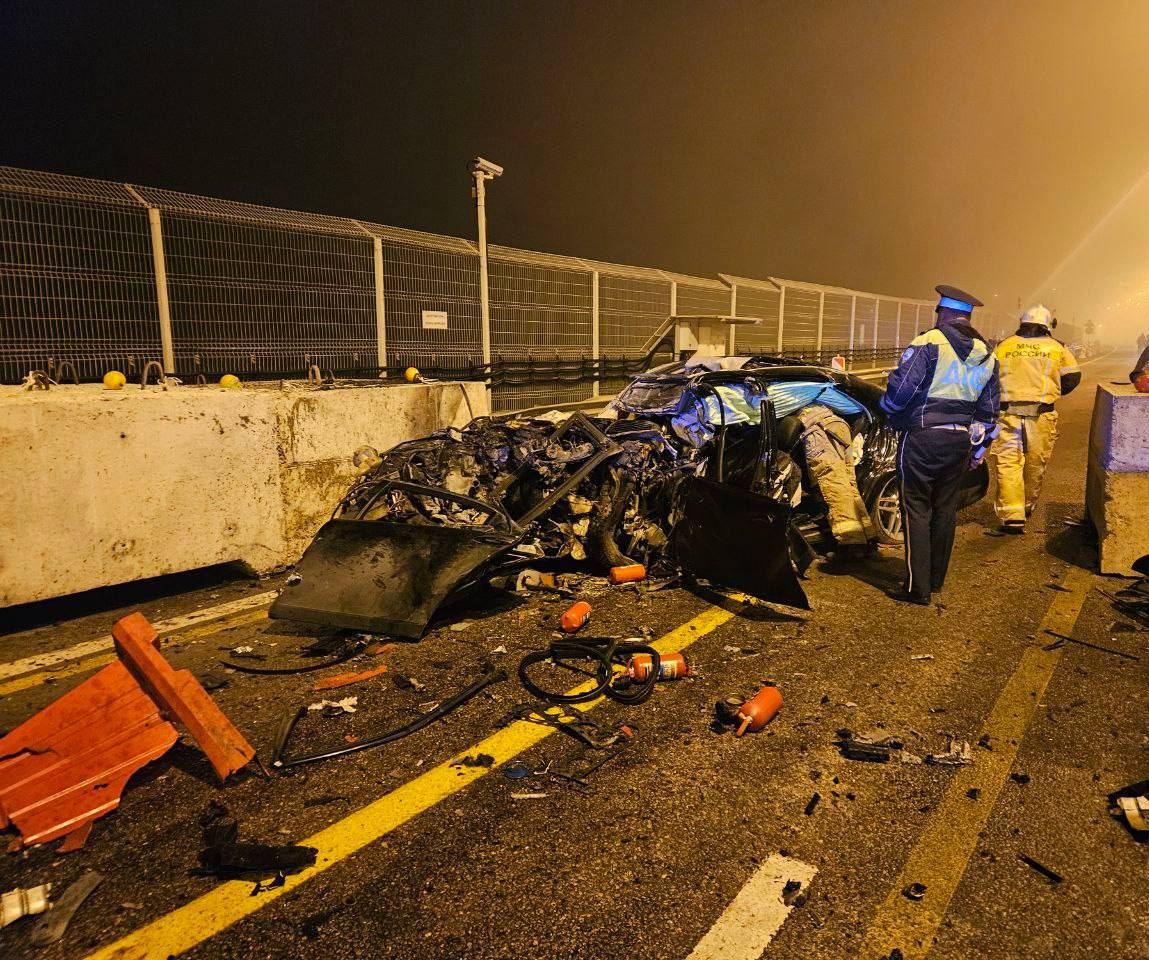 Двое погибших и пострадавшие дети в результате аварии на подъезде к Крымскому мосту