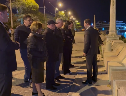 Бадра Гунба и Сергей Кириенко проинспектировали ход реконструкции набережной Сухума