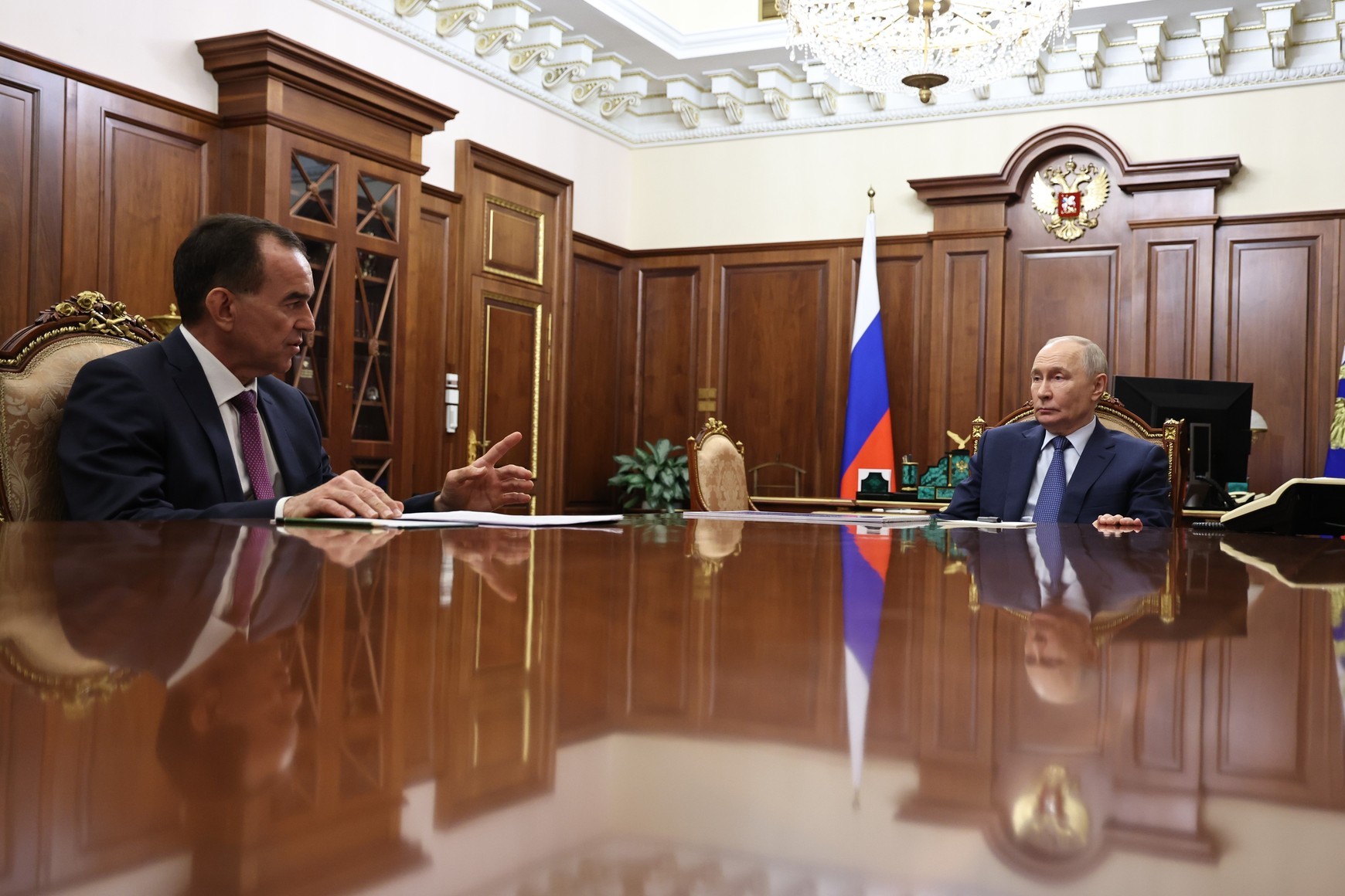 Путин и Кондратьев обсудили посевную, импортозамещение семян и восстановление пляжей Анапы