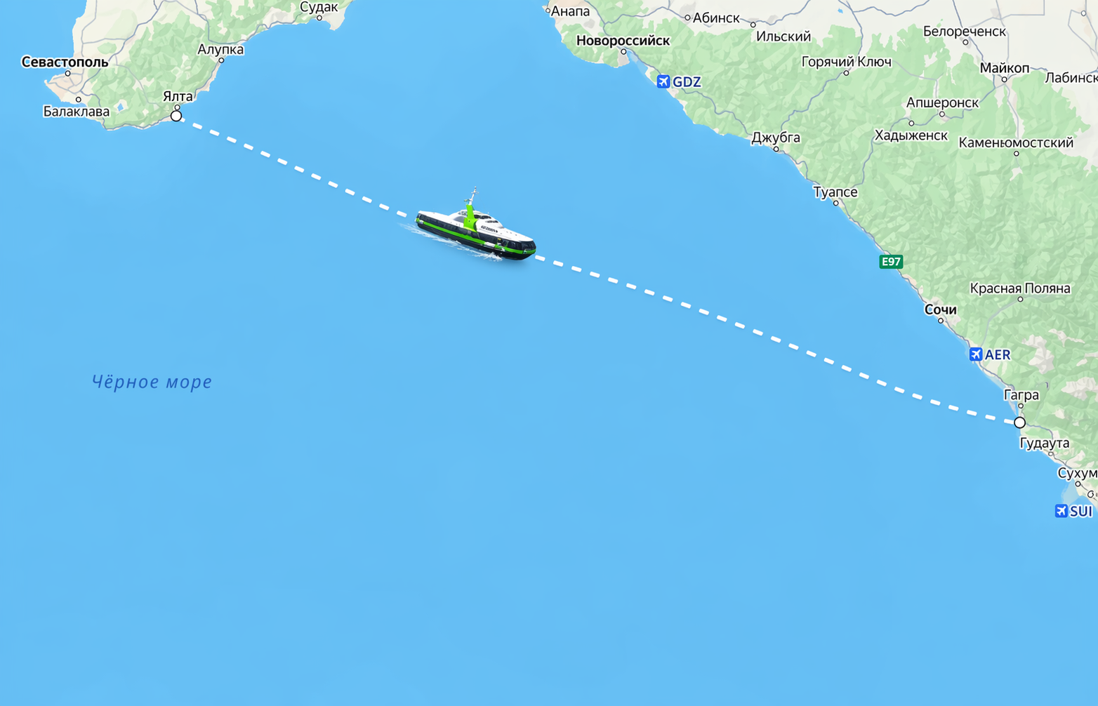 Между Гагрой и Ялтой могут запустить прямой морской рейс на «Комете»