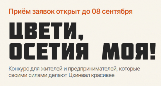 В Цхинвале стартует конкурс благоустройства «Цвети, Осетия моя!»